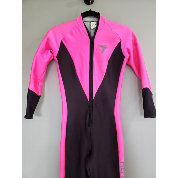 Henderson Aquatics Wetsuit, Black, Neon, Sz 6, Small, Front Zip, Scuba, Dive - Picture 2 of 6